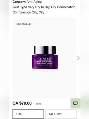 Clinique Smart Clinical Repair Eye Cream —  15ml Retail Value $79